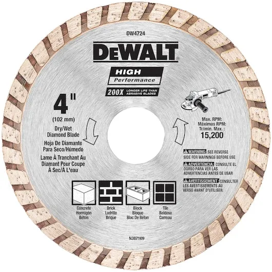 4 IN. High Performance Diamond Masonry Blade