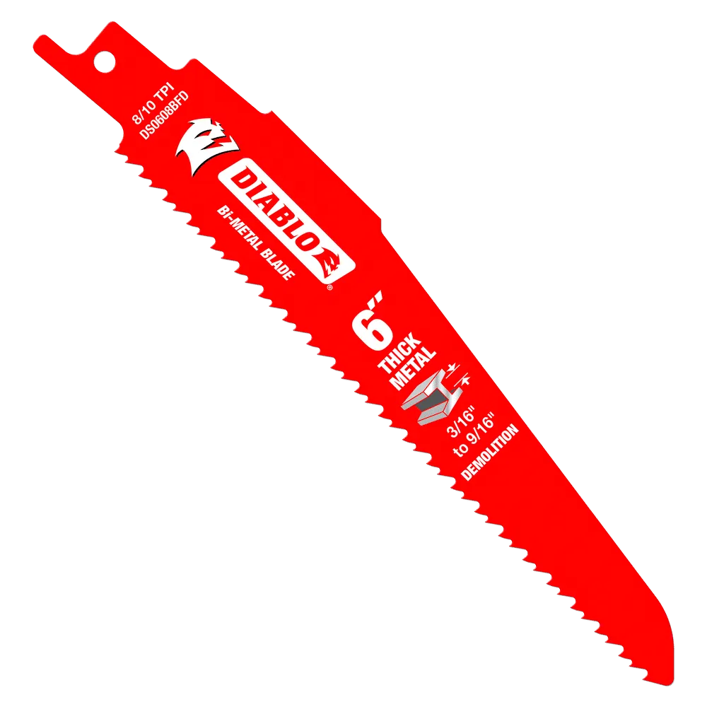 6 in. Bi-Metal Recip Blade for Thick Metal/Demolition