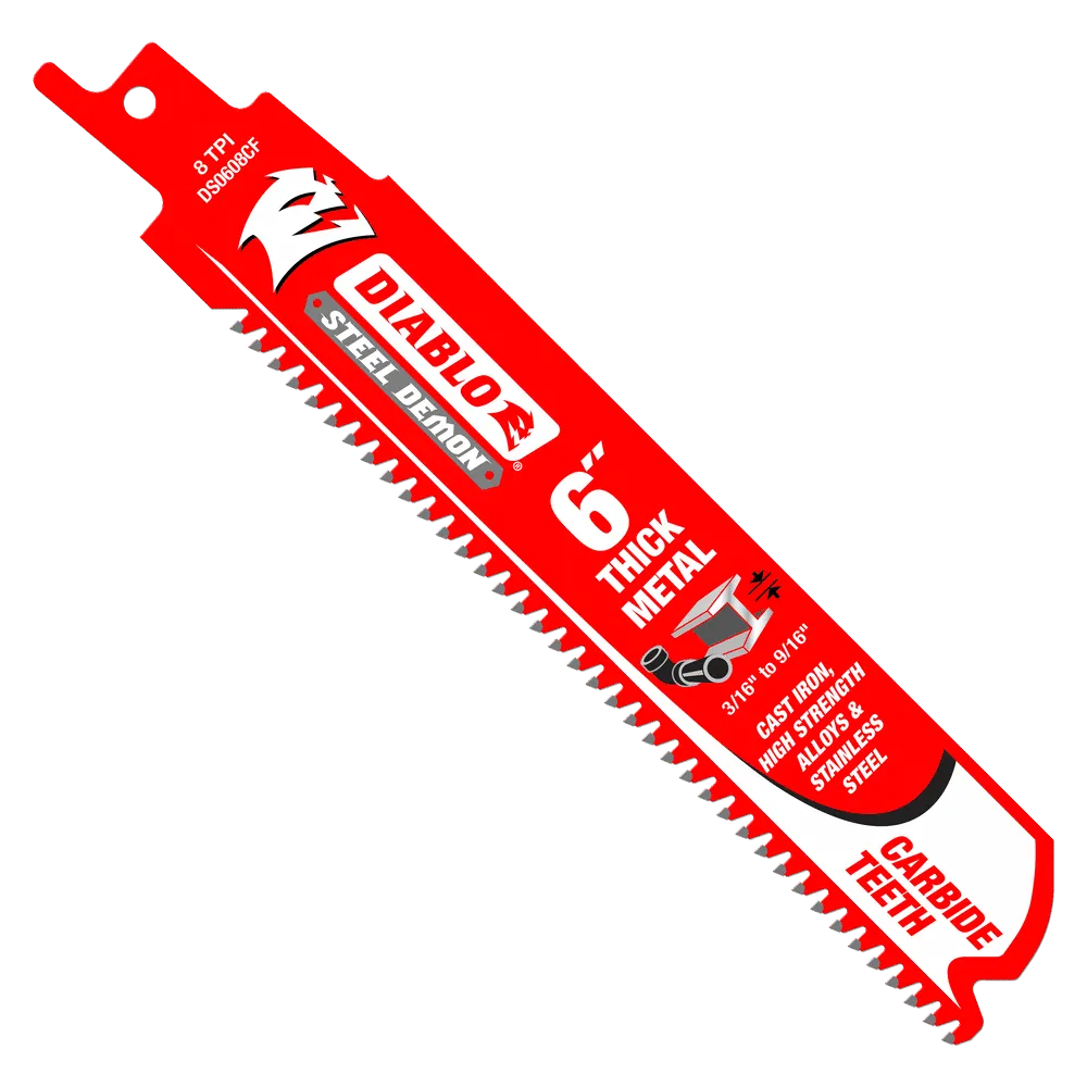 6 in. Carbide Recip Blades for Thick Metal Cutting
