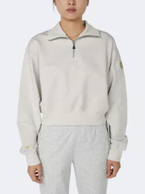 Anta Iconic Knit Women Lifestyle Sweatshirt Heather Grey