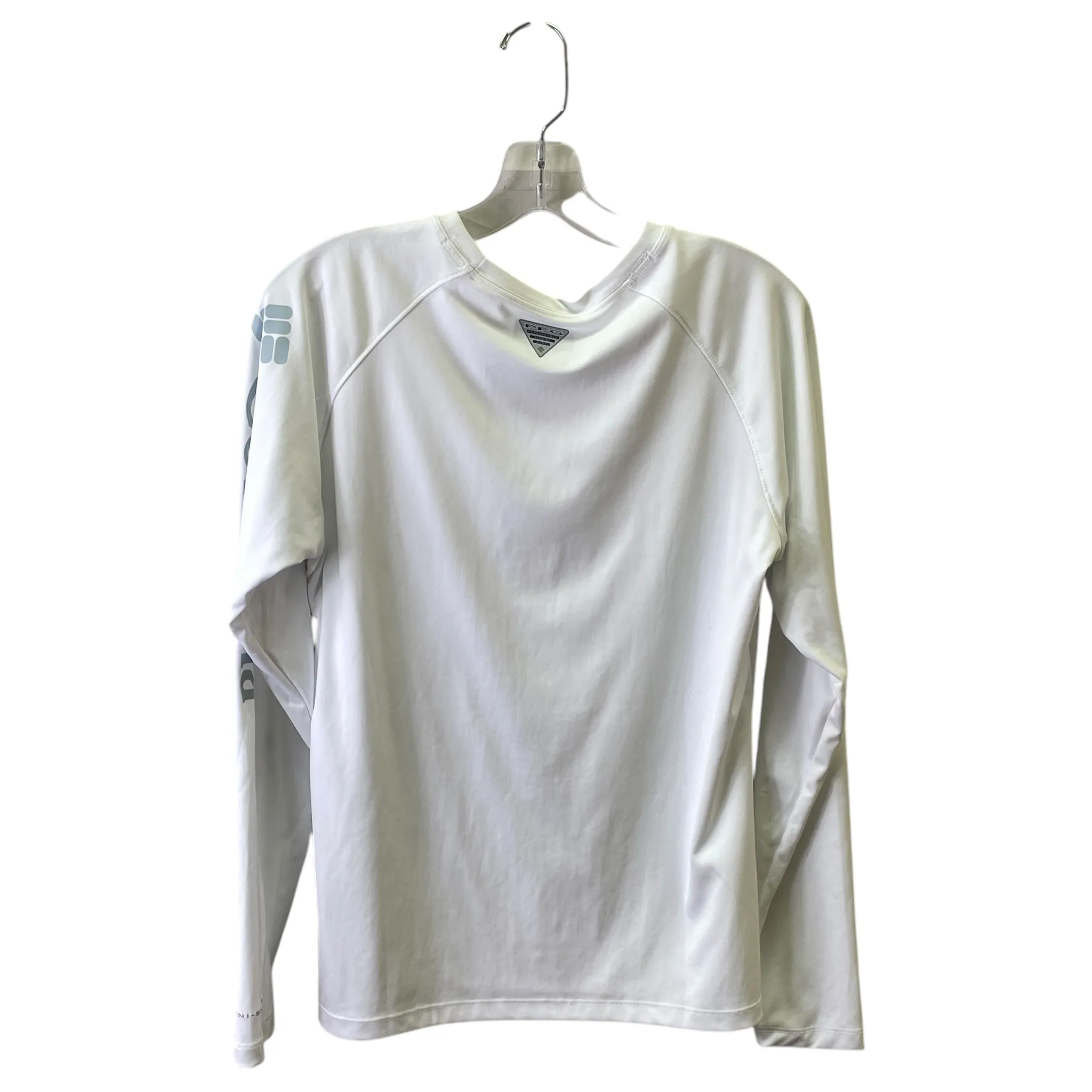 Athletic Top Ls Crewneck By Columbia In White, Size:L