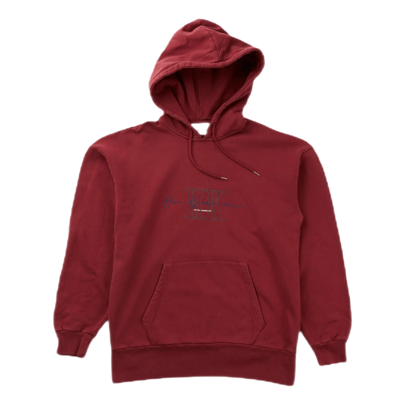 Bulky Hoodie Faded Dark Red Hk