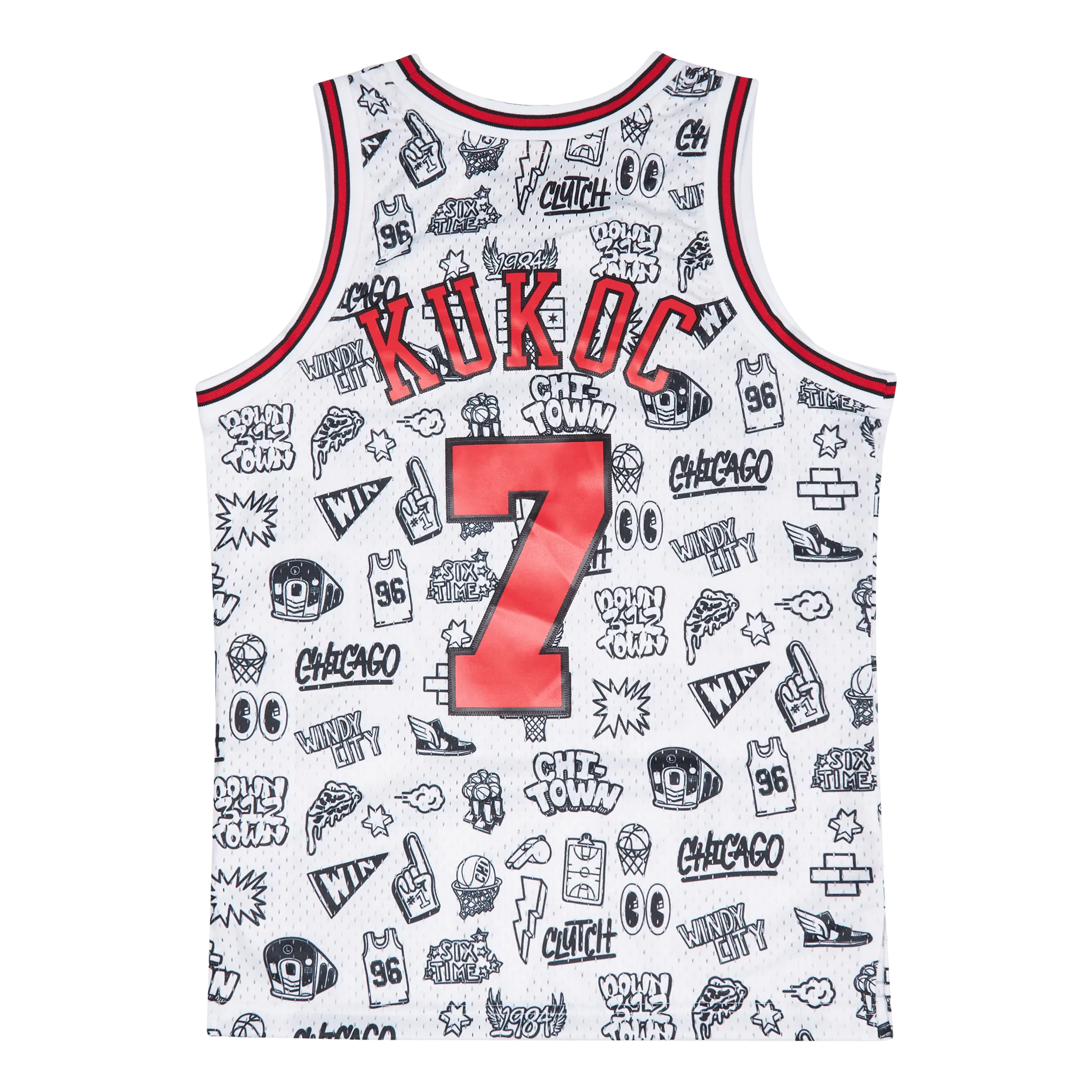 Bulls Doodle Swingman Jersey - Toni Kukoc